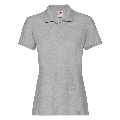 Fruit of the Loom Ladies` Premium Polo, Athletic Heather, XS (8) bedrucken, Art.-Nr. 528011242