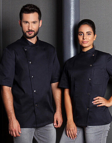 Karlowsky Chef Jacket Lars Long Sleeve, Black, 52 (L) bedrucken, Art.-Nr. 934671014