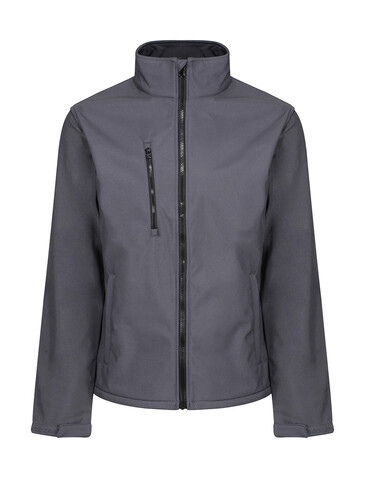 Regatta Ablaze 3 Layer Softshell Jacket, Seal Grey/Black, XL bedrucken, Art.-Nr. 937171586