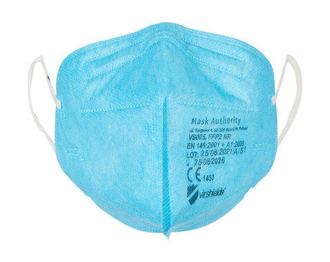 Virshields Filtering half mask FFP2 5-ply, Blue, One Size bedrucken, Art.-Nr. 994633010