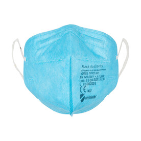 Virshields Filtering half mask FFP2 5-ply, Blue, One Size bedrucken, Art.-Nr. 994633010