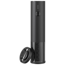 SCX.design K01 elektrischer Korkenzieher mit Leuchtlogo, schwarz bedrucken, Art.-Nr. 1PX12090