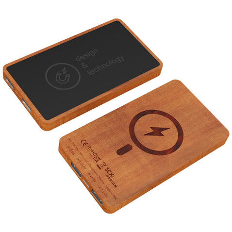 SCX.design P39 5000 mAh 5W magnetische kabellose Powerbank, holz bedrucken, Art.-Nr. 1PX19071