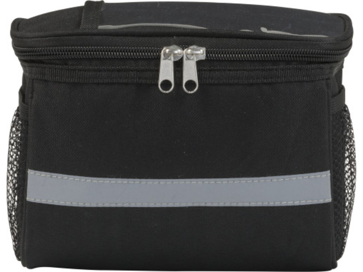 Fahrradlenker-Kühltasche aus Polyester Prisha – Schwarz bedrucken, Art.-Nr. 001999999_0929