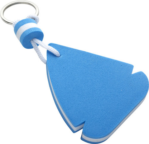 Schlüsselanhänger aus EVA Cyrus – Blau/Weiß bedrucken, Art.-Nr. 045999999_1134