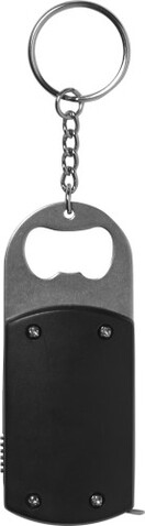 Schlüsselanhänger aus Kunststoff Karen – Schwarz bedrucken, Art.-Nr. 001999999_1825