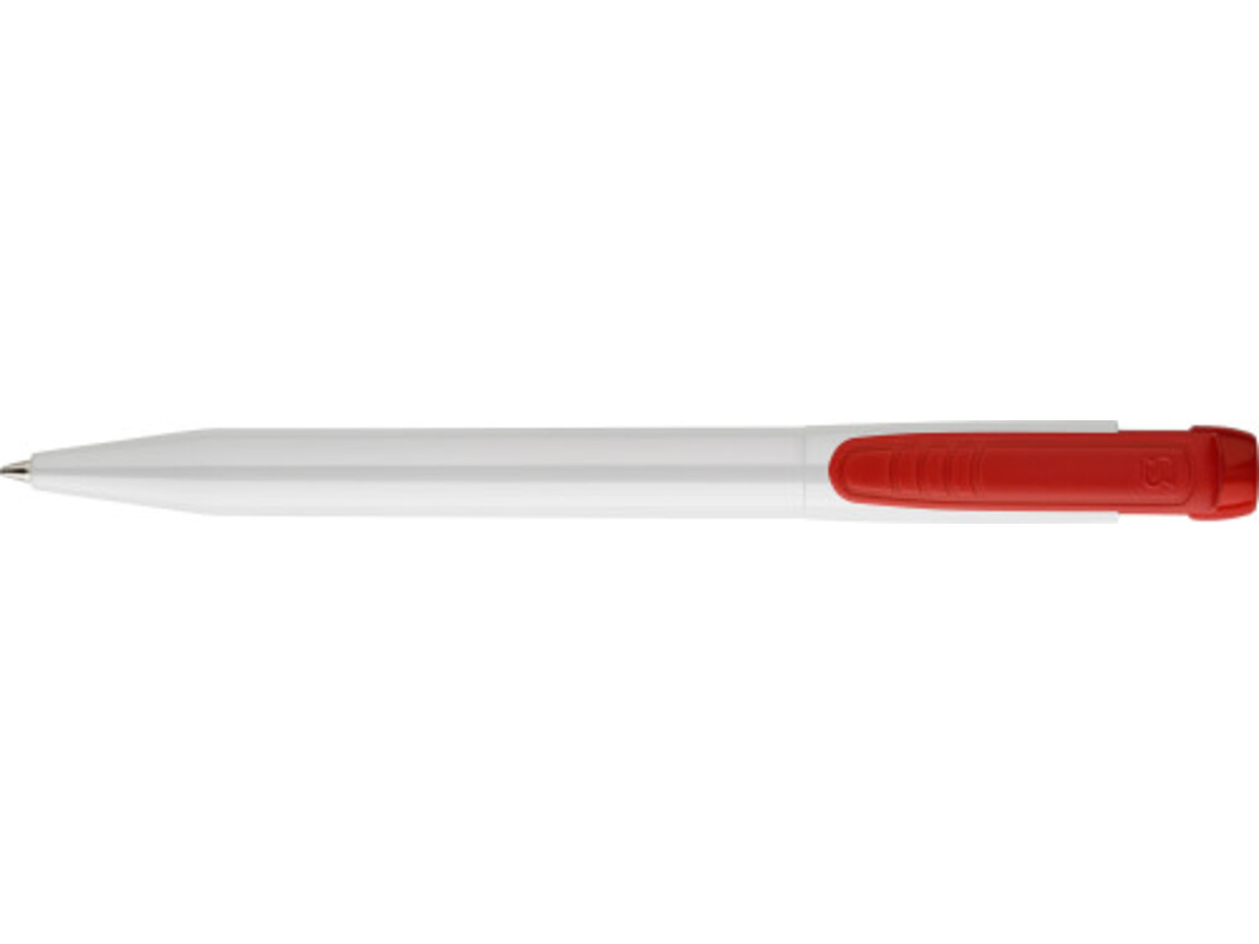 Stilolinea ABS Pier Kugelschreiber mit farbigem Clip – Rot bedrucken, Art.-Nr. 008999999_2254