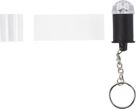 Schlüsselanhänger mit Taschenlampe Carly – Neutral bedrucken, Art.-Nr. 021999999_2411