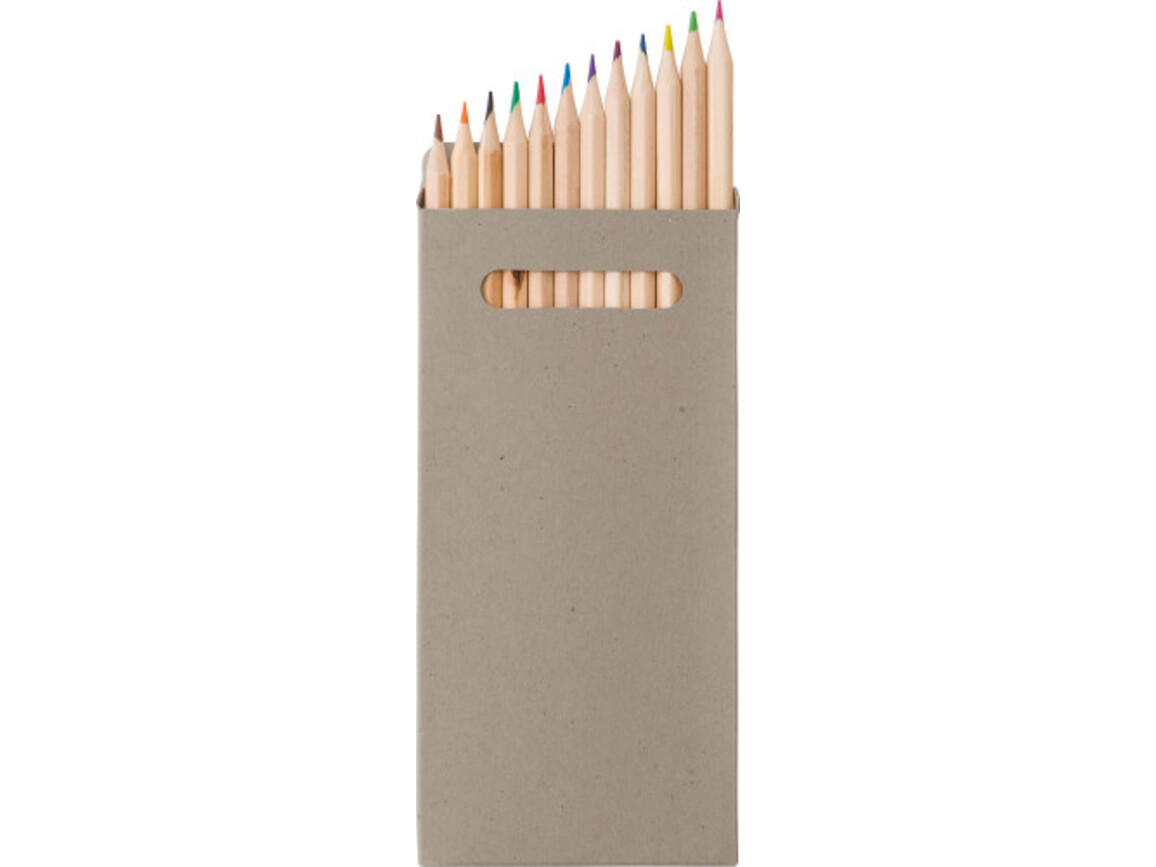 Buntstifte-Set 12-tlg. Nina – Grau bedrucken, Art.-Nr. 003999999_2474