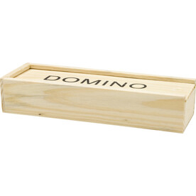 Domino-Spiel in Holzbox Enid – Braun bedrucken, Art.-Nr. 011999999_2546