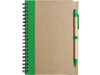 Notizbuch aus recyceltem Papier Stella – Grün bedrucken, Art.-Nr. 004999999_2715