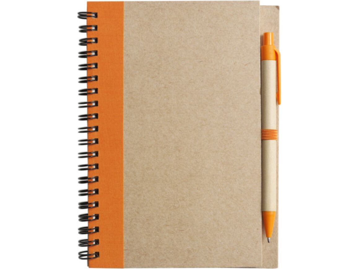 Notizbuch aus recyceltem Papier Stella – Orange bedrucken, Art.-Nr. 007999999_2715