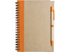 Notizbuch aus recyceltem Papier Stella – Orange bedrucken, Art.-Nr. 007999999_2715