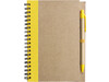 Notizbuch aus recyceltem Papier Stella – Gelb bedrucken, Art.-Nr. 006999999_2715