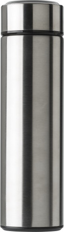 Edelstahl-Thermosflasche (450 ml) mit LED-Anzeige Fatima – Silber bedrucken, Art.-Nr. 032999999_427380