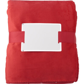 Kuscheldecke aus Polyester Margot – Rot bedrucken, Art.-Nr. 008999999_4290