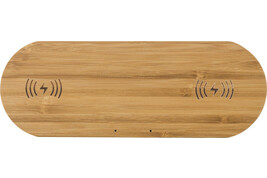 Wireless Ladepad aus Bambus Tatum bedrucken, Art.-Nr. 432509