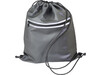 Rucksack aus Polyester (600D) mit wasserdichtem Kordelzug Jorge – Grau bedrucken, Art.-Nr. 003999999_433380