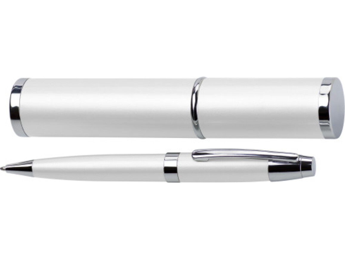 Kugelschreiber aus Metall Mark – Weiß bedrucken, Art.-Nr. 002999999_4580
