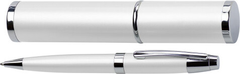 Kugelschreiber aus Metall Mark – Weiß bedrucken, Art.-Nr. 002999999_4580