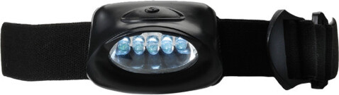 LED-Kopflampe aus Kunststoff Kylie – Schwarz bedrucken, Art.-Nr. 001999999_4807