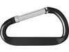 Aluminium-Karabiner-Schlüsselanhänger Guilermo – Schwarz bedrucken, Art.-Nr. 001999999_483363
