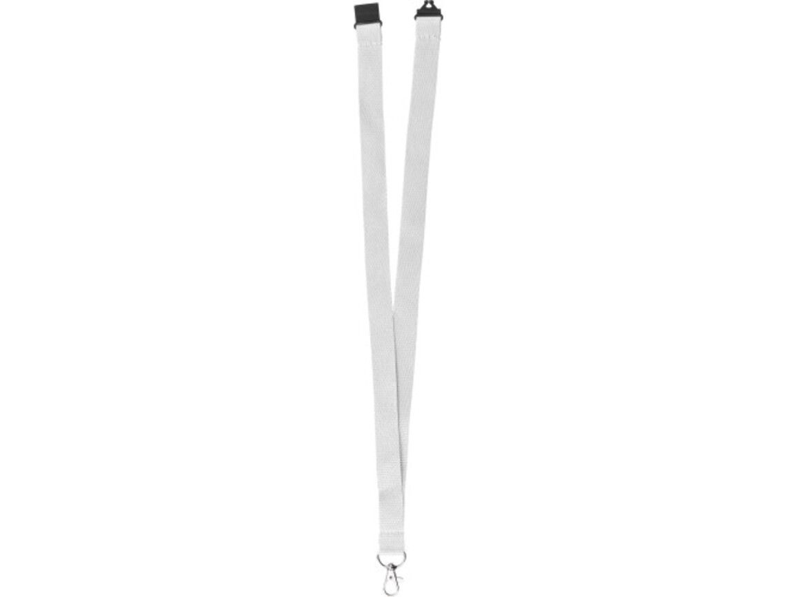 Lanyard aus RPET Saskia – Weiß bedrucken, Art.-Nr. 002999999_483886