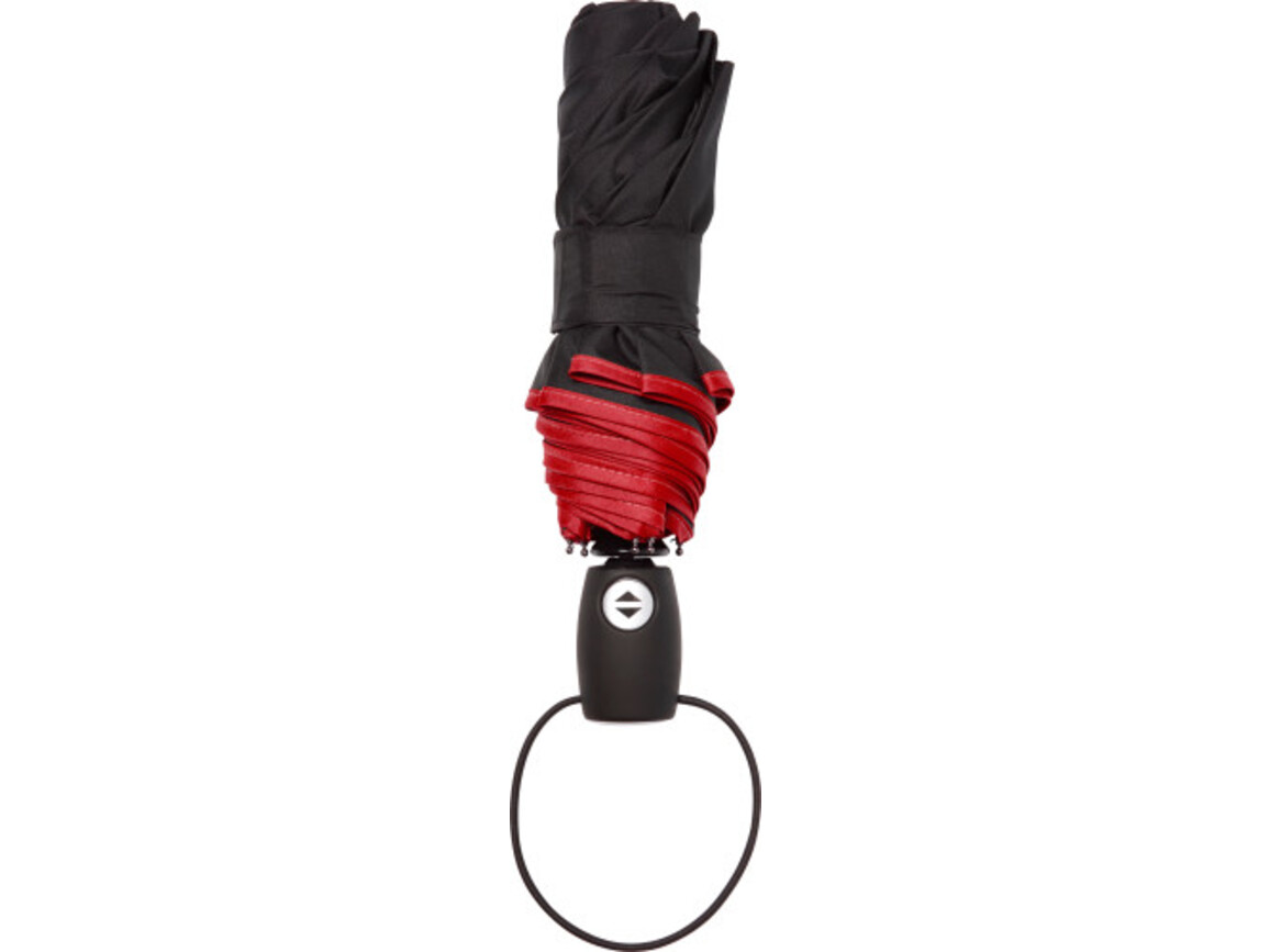 Automatik Taschenschirm aus Pongee-Polyester Ben – Rot bedrucken, Art.-Nr. 008999999_4939