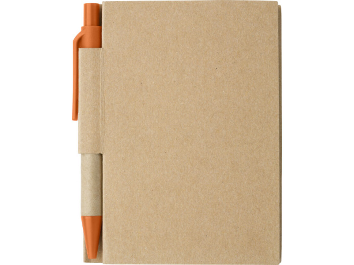 Notizbuch aus Karton Cooper – Orange bedrucken, Art.-Nr. 007999999_6419