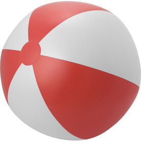 Aufblasbarer Wasserball aus PVC Alba – Rot/Weiß bedrucken, Art.-Nr. 048999999_6537