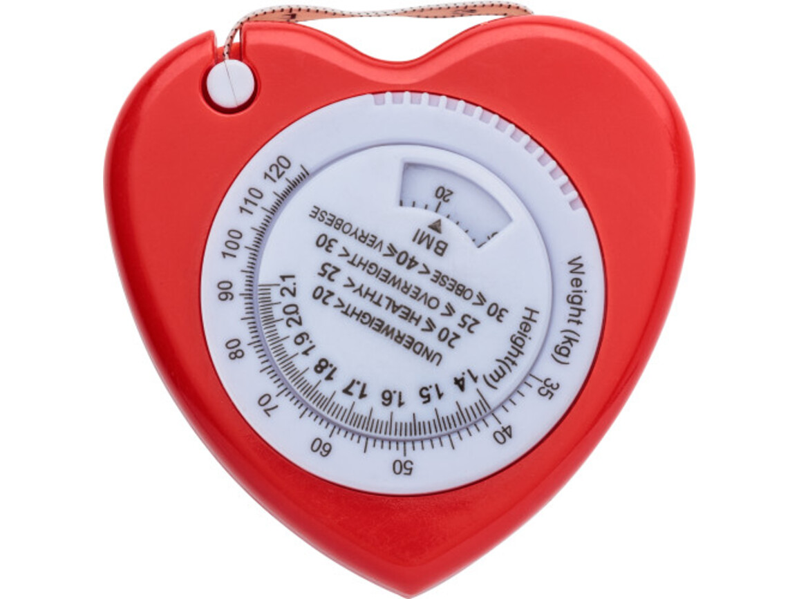 BMI Maßband Francine – Rot bedrucken, Art.-Nr. 008999999_6559