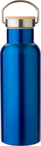 Edelstahl-Trinkflasche doppelwandig Odette – Blau bedrucken, Art.-Nr. 005999999_668130
