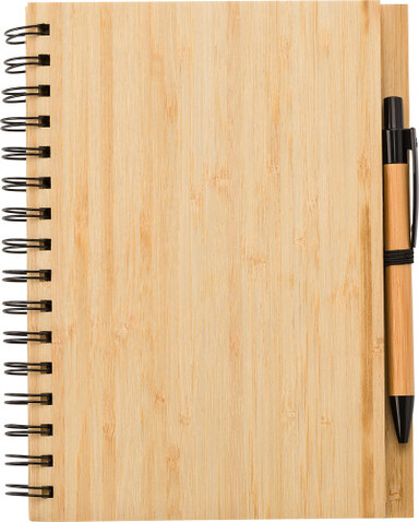 Notizbuch aus Bambus Carmen – Bambus bedrucken, Art.-Nr. 823999999_672057