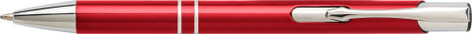Kugelschreiber aus Aluminium Delia – Rot bedrucken, Art.-Nr. 008999999_7061