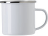 Trinkbecher aus Emaille (350ml) Jamaal – Weiß bedrucken, Art.-Nr. 002999999_709888