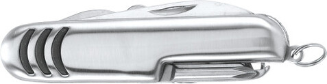 Taschenmesser aus rostfreiem Stahl Aiden – Silber bedrucken, Art.-Nr. 032999999_7112
