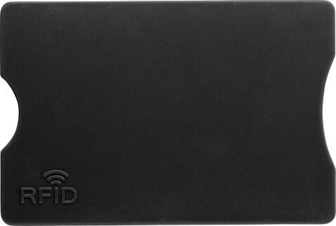 Kreditkartenhalter aus Kunststoff Yara – Schwarz bedrucken, Art.-Nr. 001999999_7252