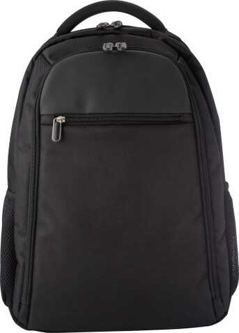 Laptop Rucksack aus Polyester Ivan – Schwarz bedrucken, Art.-Nr. 001999999_7398