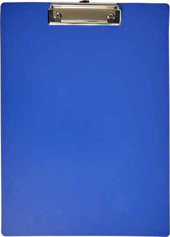 Klemmbrett aus Kunststoff Nushi – Kobaltblau bedrucken, Art.-Nr. 023999999_7906
