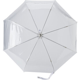 PVC-Regenschirm Mahira – Weiß bedrucken, Art.-Nr. 002999999_7962