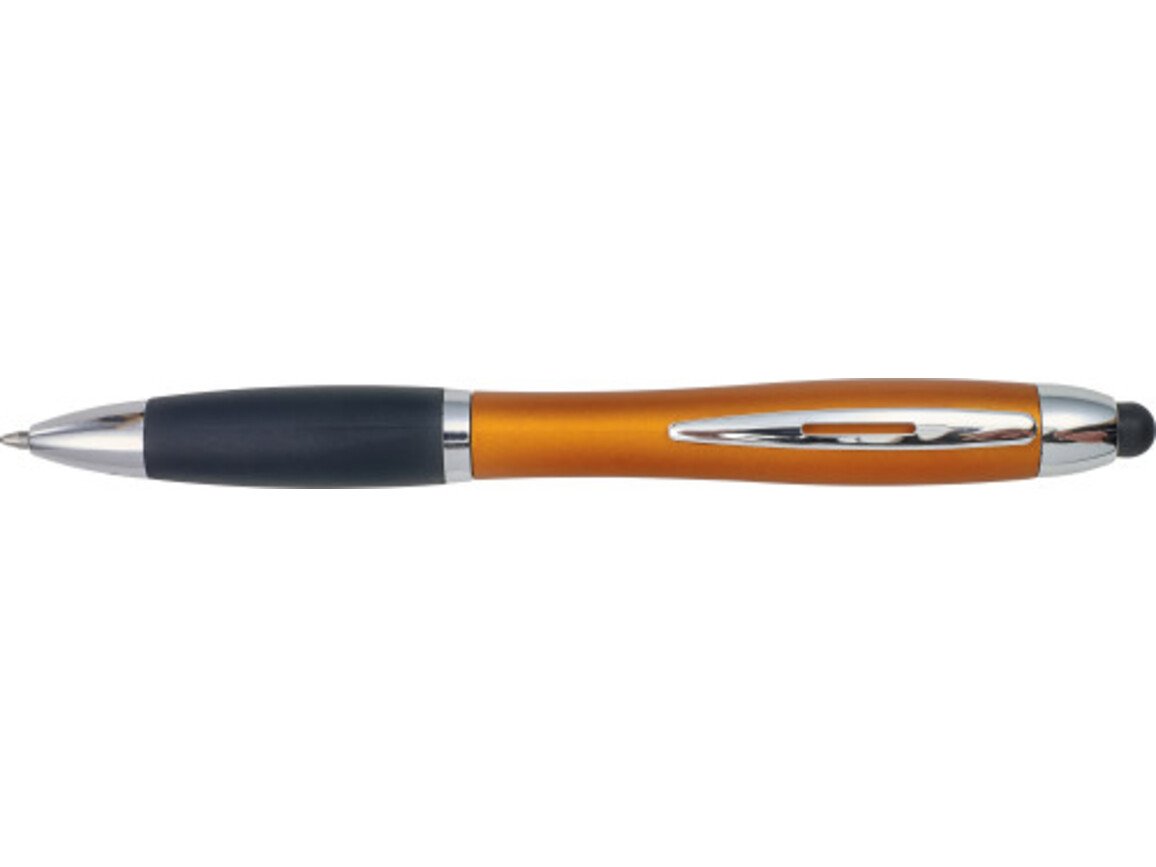 LED-Kugelschreiber 'Norderney' aus Kunststoff – Orange bedrucken, Art.-Nr. 007999999_8455