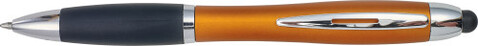 LED-Kugelschreiber &#039;Norderney&#039; aus Kunststoff – Orange bedrucken, Art.-Nr. 007999999_8455