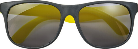Sonnenbrille aus Kunststoff Stefano – Neongelb bedrucken, Art.-Nr. 365999999_8556