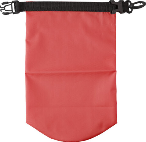 Wasserfeste Strandtasche aus Polyester Pia – Rot bedrucken, Art.-Nr. 008999999_8565
