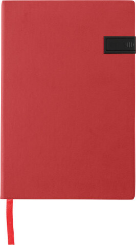 Notizbuch aus PU Lex – Rot bedrucken, Art.-Nr. 008999040_8582
