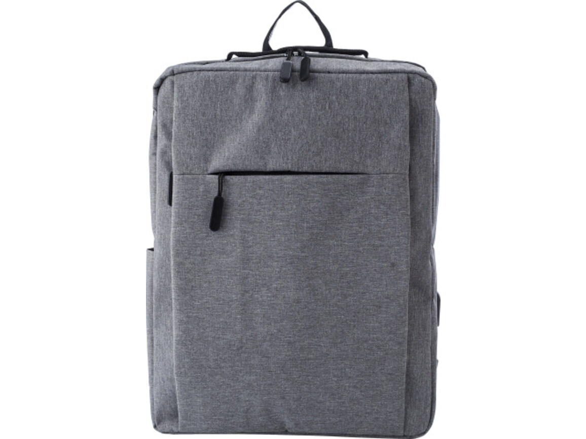 Polyester (600D) Rucksack Carlito – Grau bedrucken, Art.-Nr. 003999999_864735