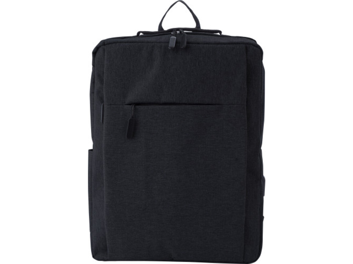 Polyester (600D) Rucksack Carlito – Schwarz bedrucken, Art.-Nr. 001999999_864735