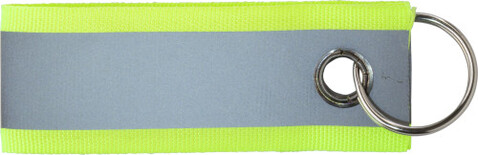 Reflektierender Polyester-Schlüsselanhänger Aliyah – Gelb bedrucken, Art.-Nr. 006999999_864928