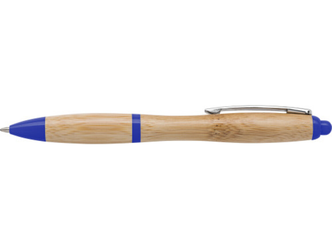 Kugelschreiber aus Bambus Hetty – Blau bedrucken, Art.-Nr. 005999999_8794