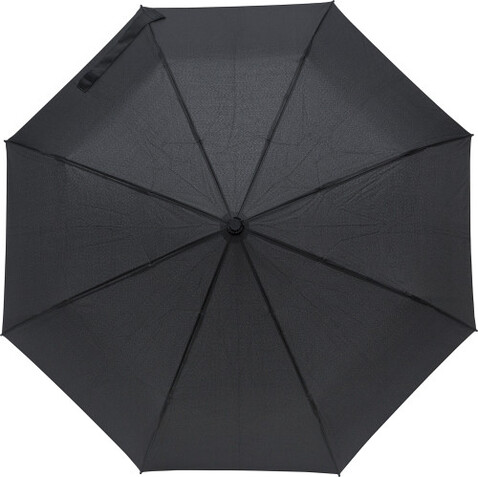 Regenschirm aus Pongee-Seide Elias – Schwarz bedrucken, Art.-Nr. 001999999_8913